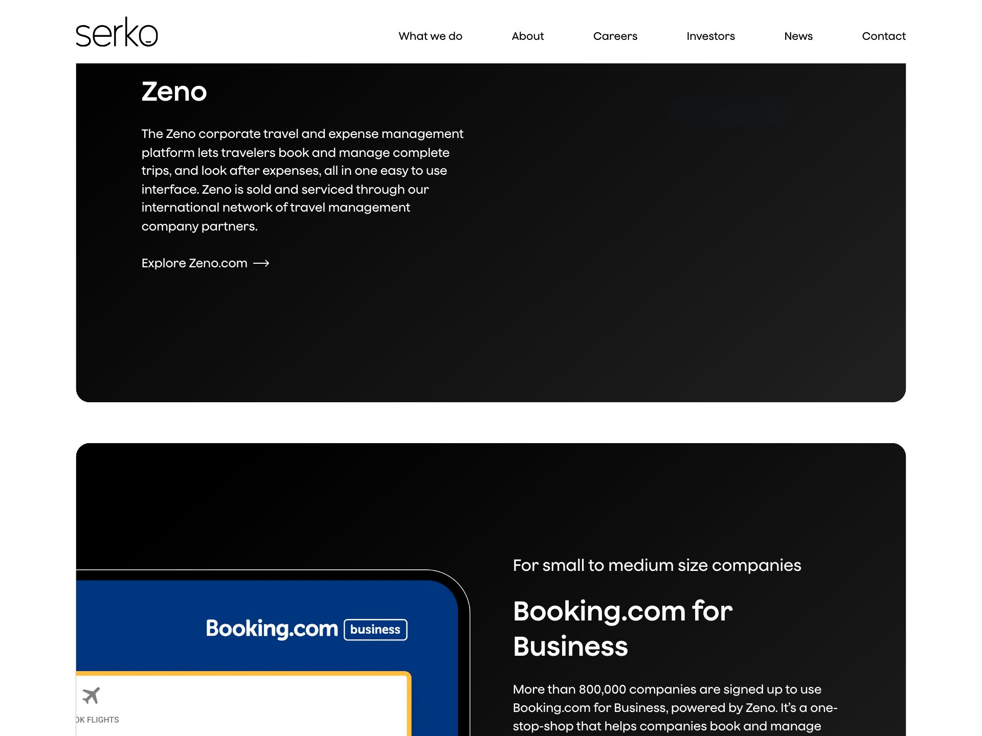 Zeno — corporate travel and expense, sold through the partner network.