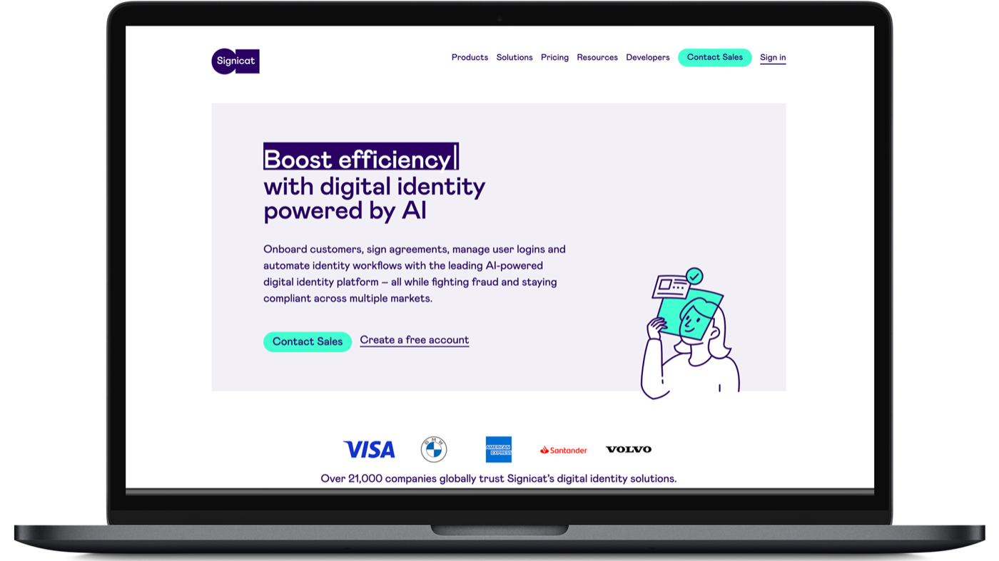 Signicat website preview