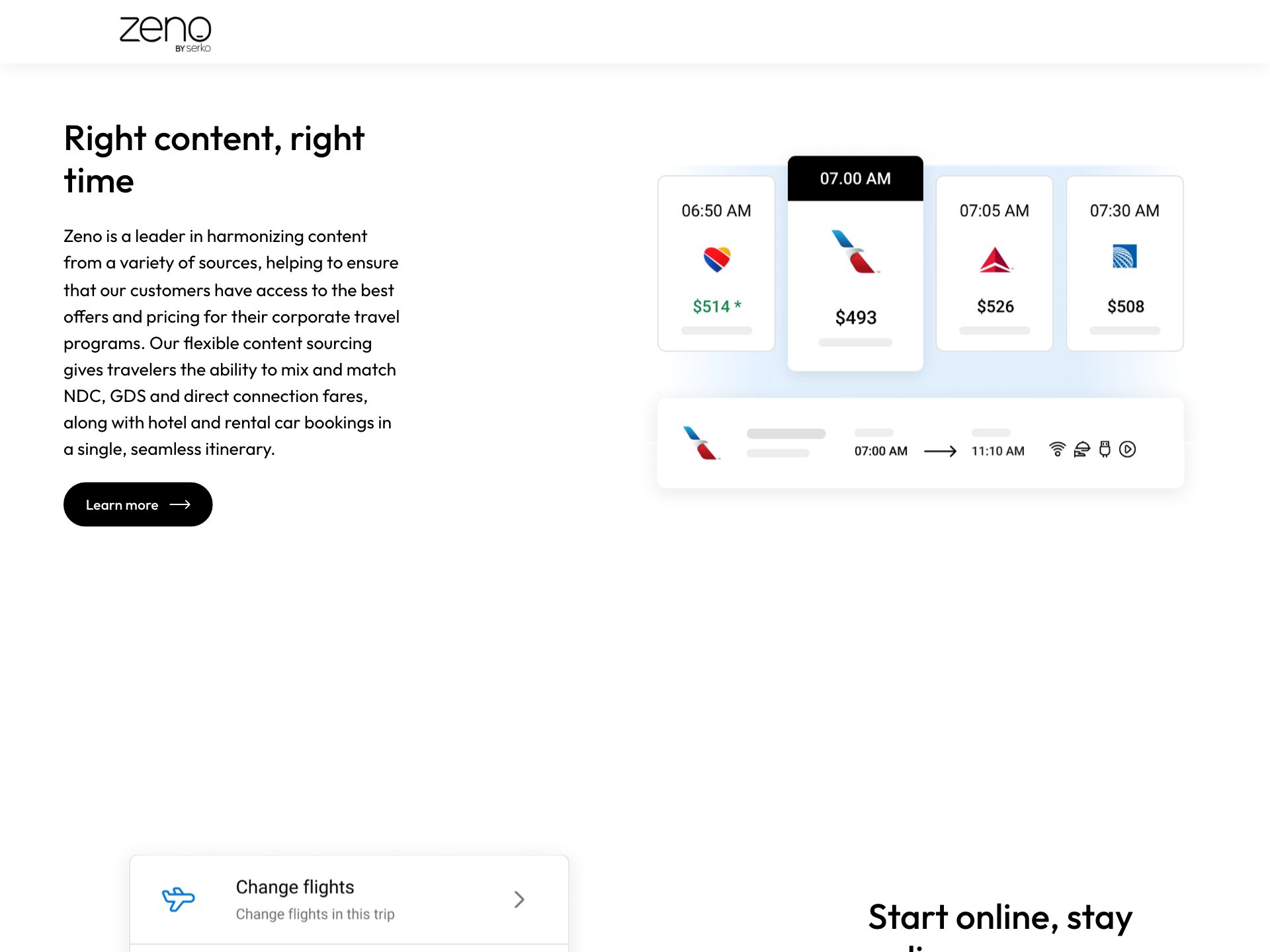Right content, right time — NDC, GDS and direct fares in a single itinerary.